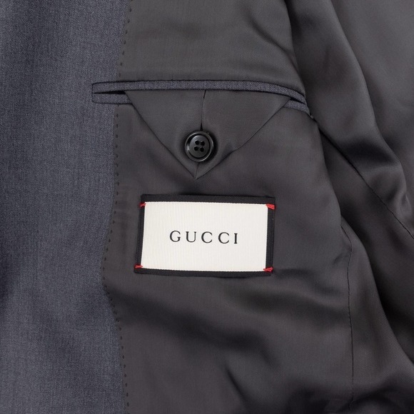 NWOT GUCCI Slim Fit Wool Suit Men's 46 Gray - Picture 15 of 15